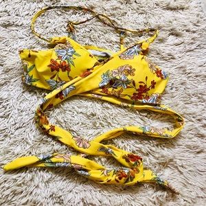 Yellow bikini top